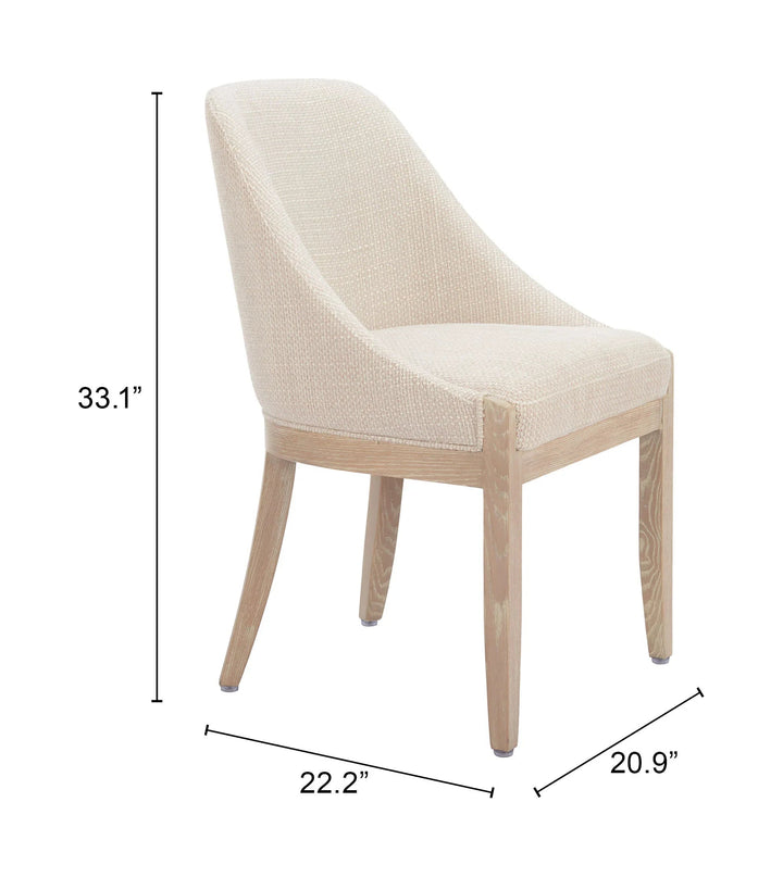 SwayLiving Calmo Dining Chair Beige - Set of 2 DINING CHAIRS