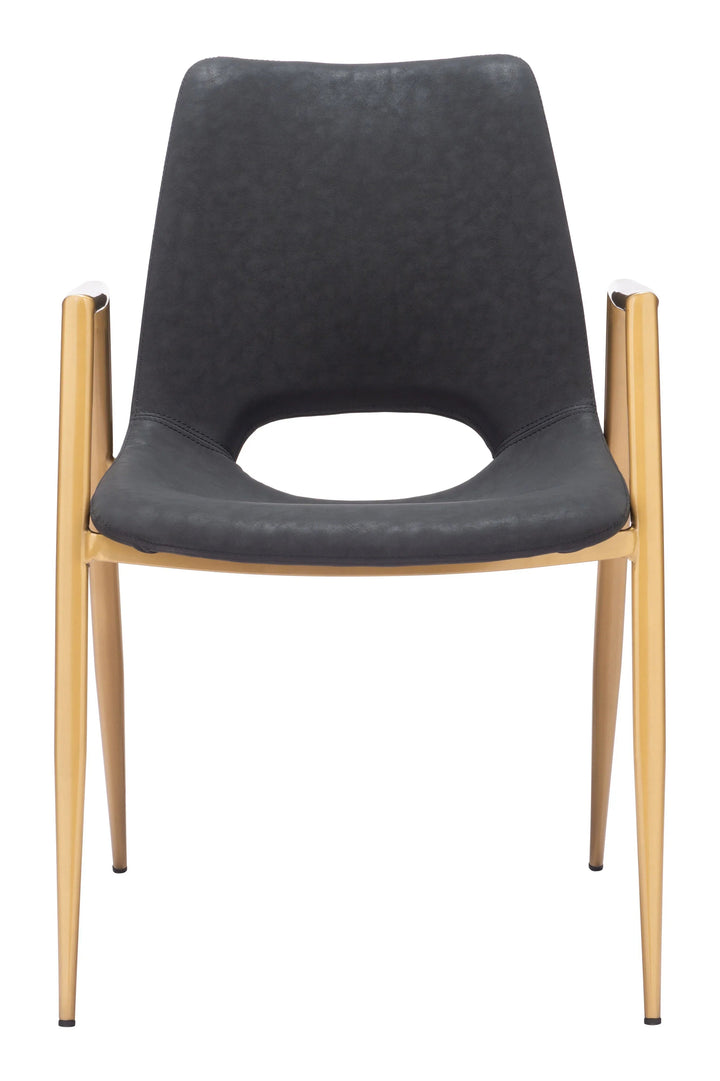 SwayLiving Desi Dining Chair (Set of 2) Black & Gold DINING CHAIRS