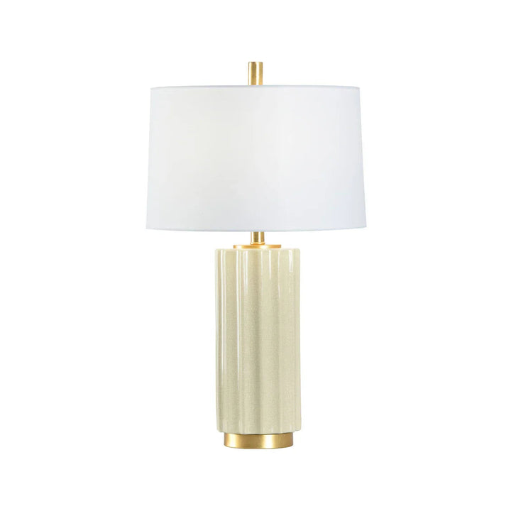Cream Crackle Crackle Glaze/Gold Leaf