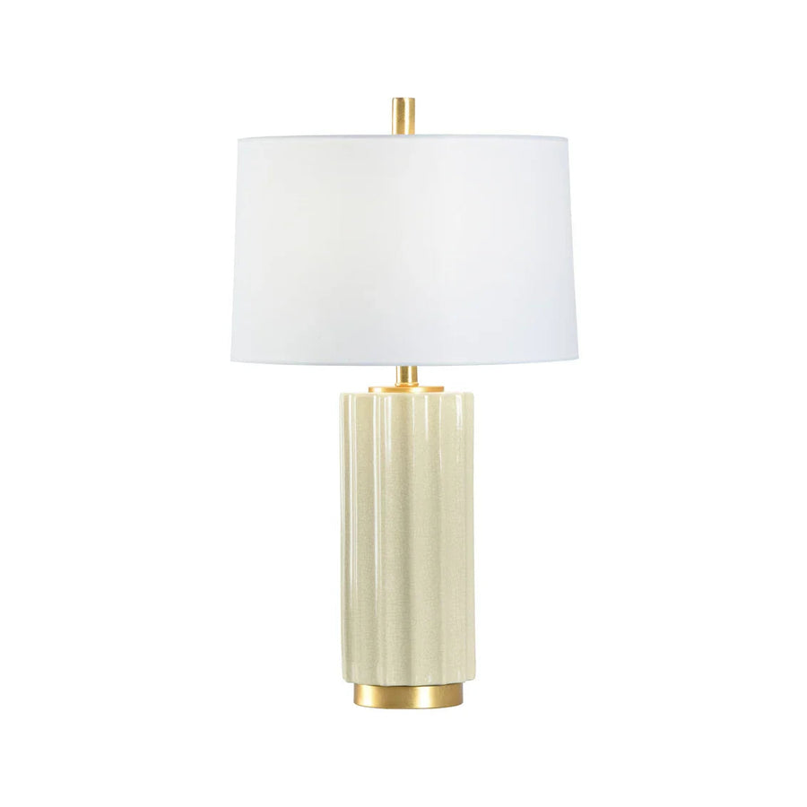 Cream Crackle Crackle Glaze/Gold Leaf