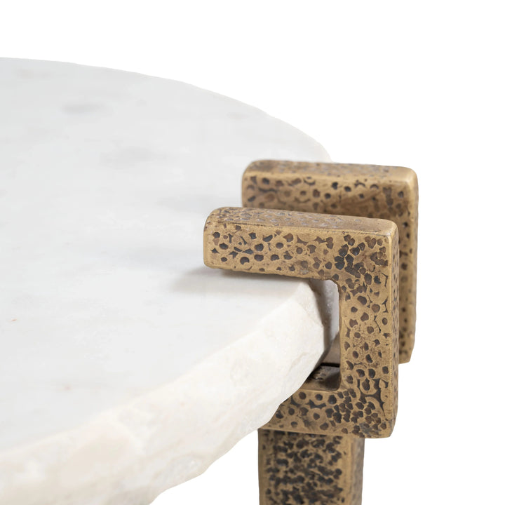 SwayLiving Rench Side Table White ACCENT TABLES