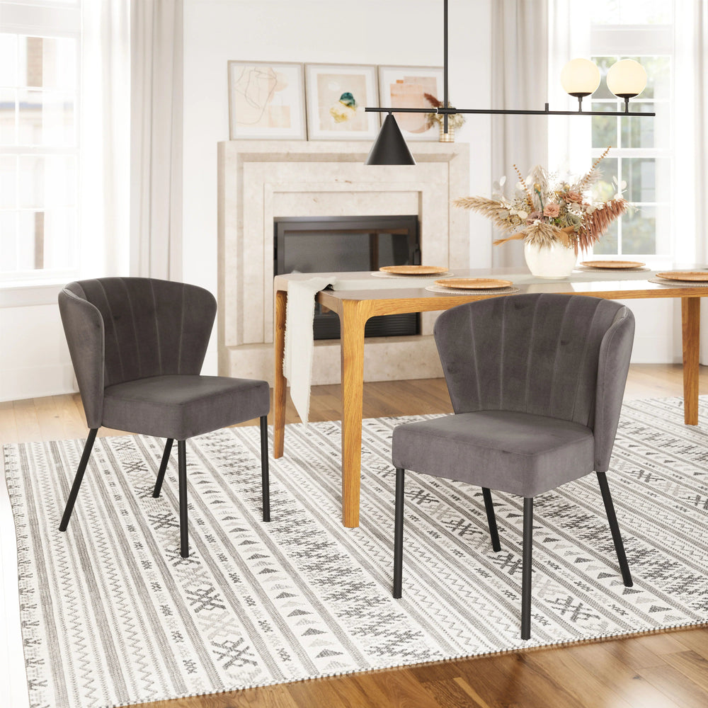 SwayLiving Aimee Dining Chair (Set of 2) Gray DINING CHAIRS