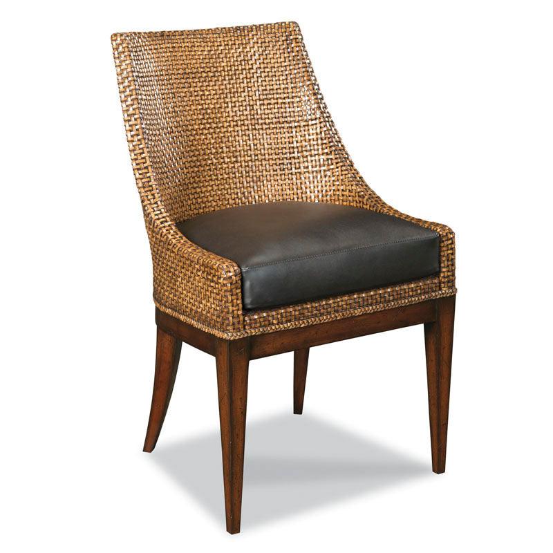 SwayLiving Woven Leather Chair - Set of 2 DINING CHAIRS