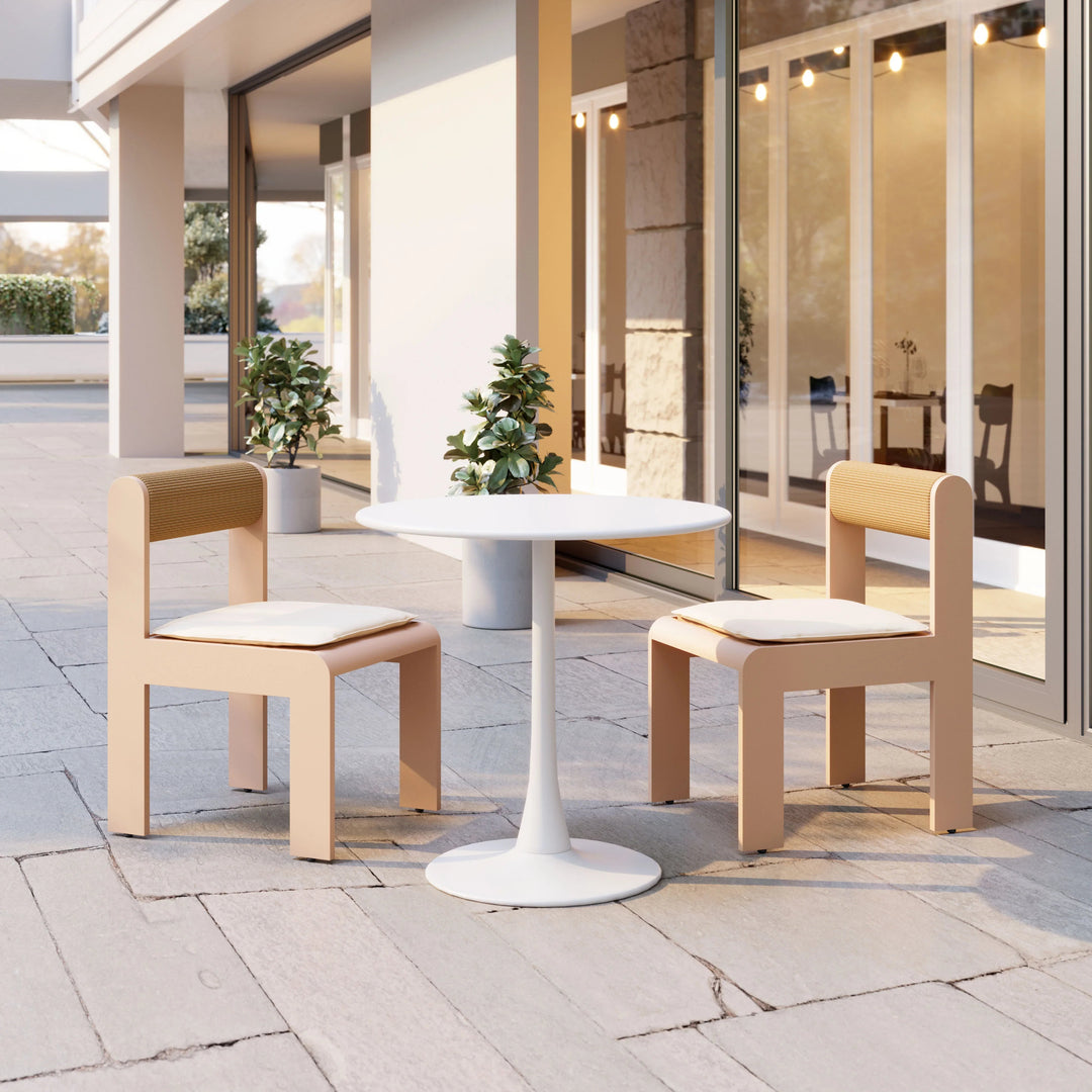 SwayLiving Island Dining Chair (Set of 2) White OUTDOOR DINING CHAIRS