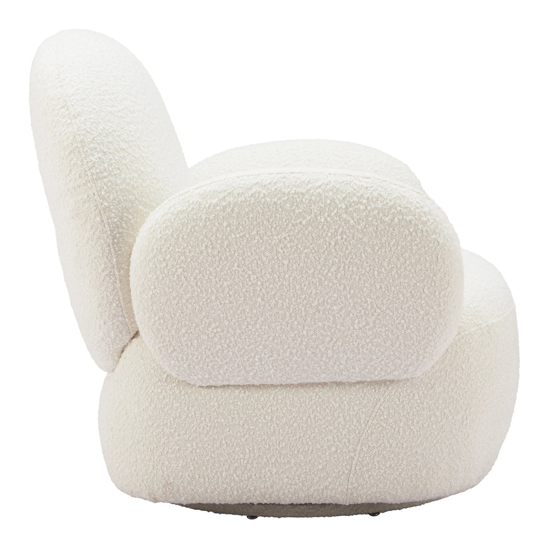 SwayLiving Pilka Swivel Chair White ACCENT + LOUNGE CHAIRS