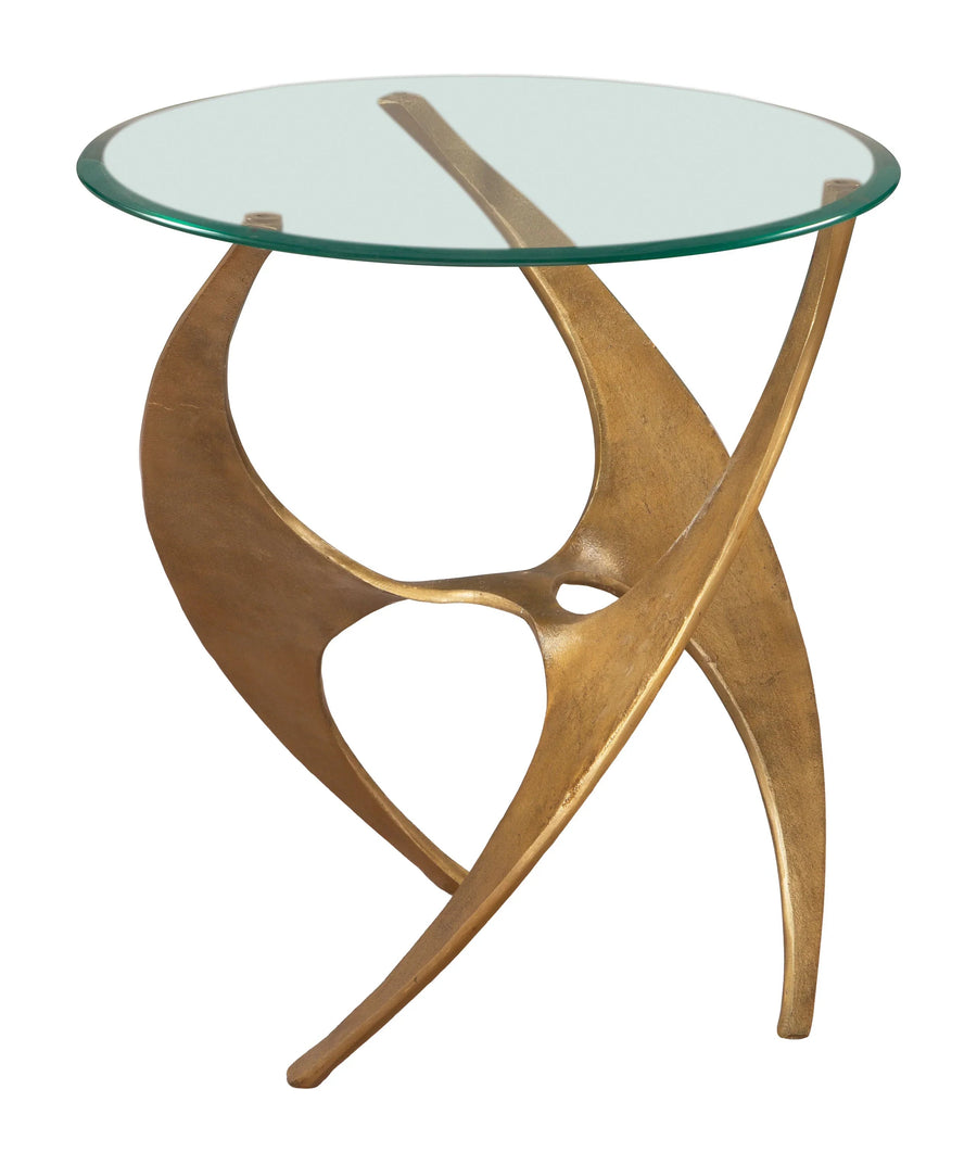 SwayLiving Sabel Side Table Gold ACCENT TABLES