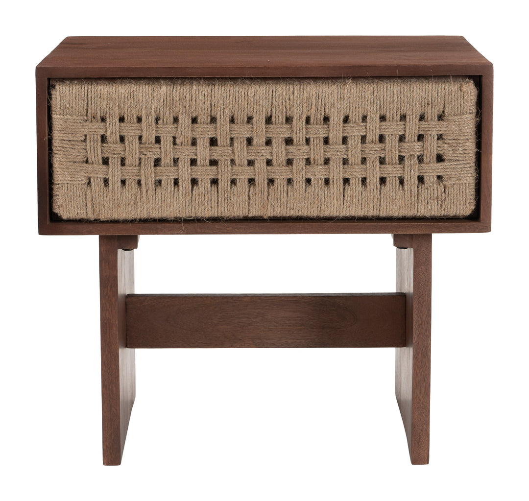 Amaria Nightstand Natural & Walnut