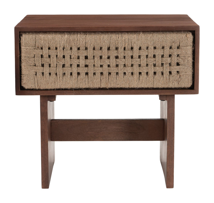 Amaria Nightstand Natural & Walnut