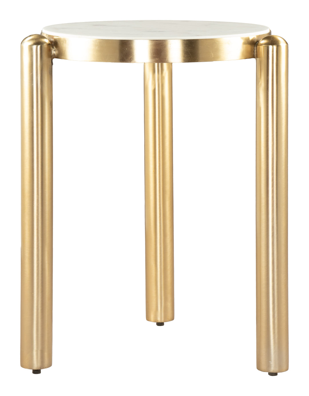 Noan Side Table White & Gold