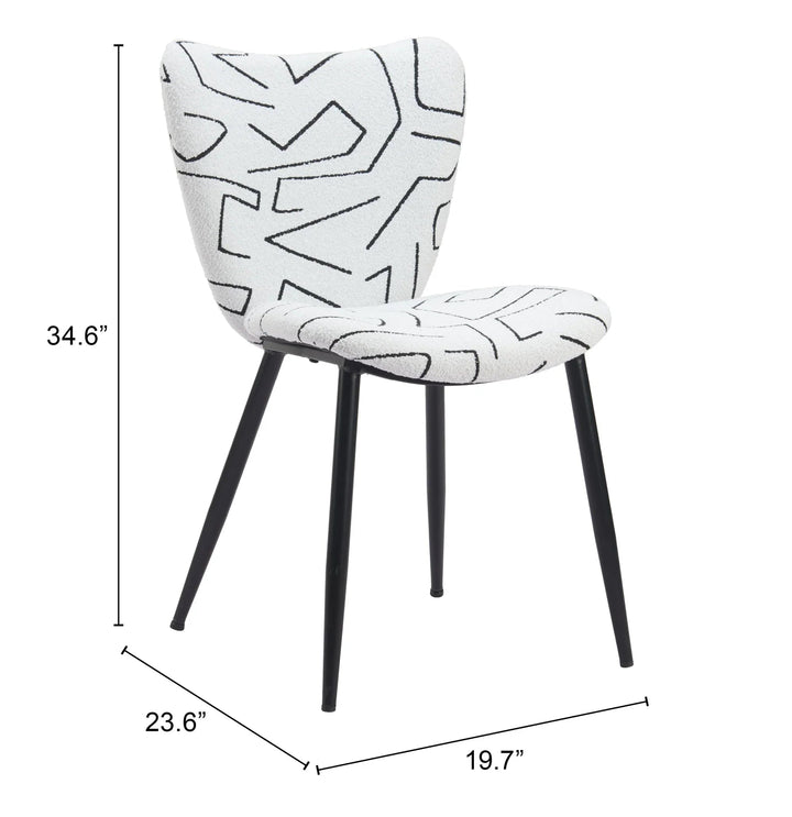 SwayLiving Prestige Dining Chair (Set of 2) White DINING CHAIRS