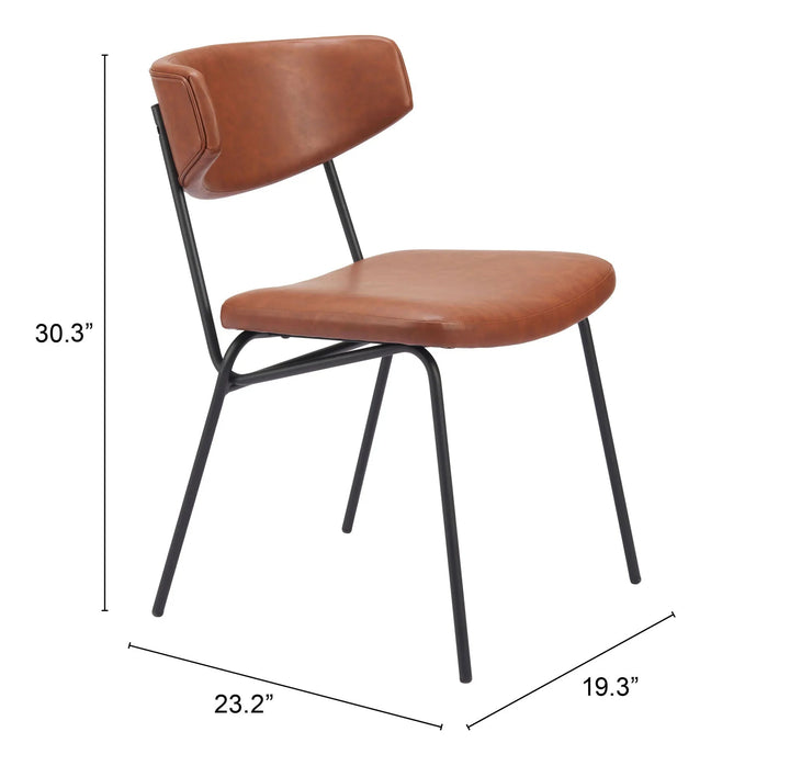 SwayLiving Charon Dining Chair (Set of 2) Vintage Brown DINING CHAIRS