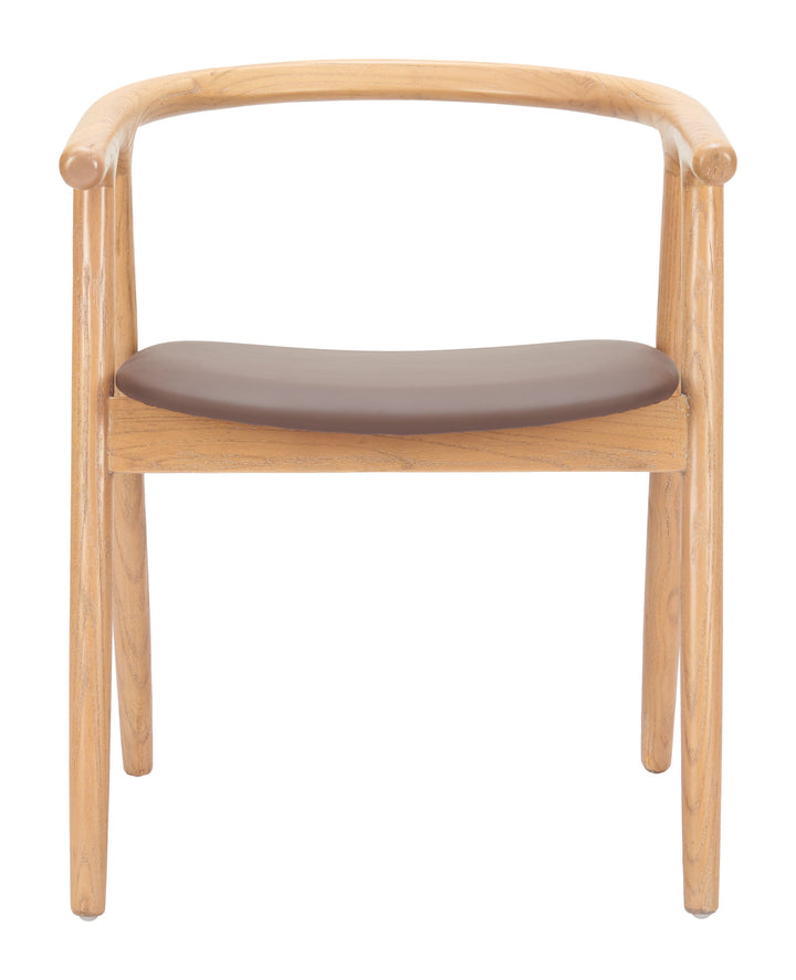 Peker Dining Chair (Set of 2) Brown & Natural