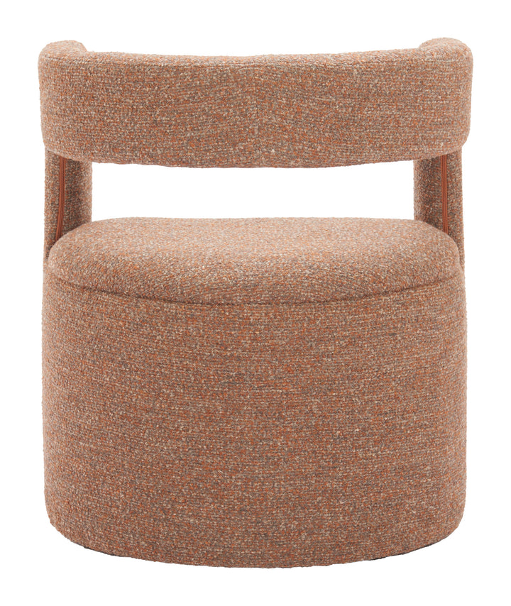 Atria Accent Chair & Ottoman Tawny Brown