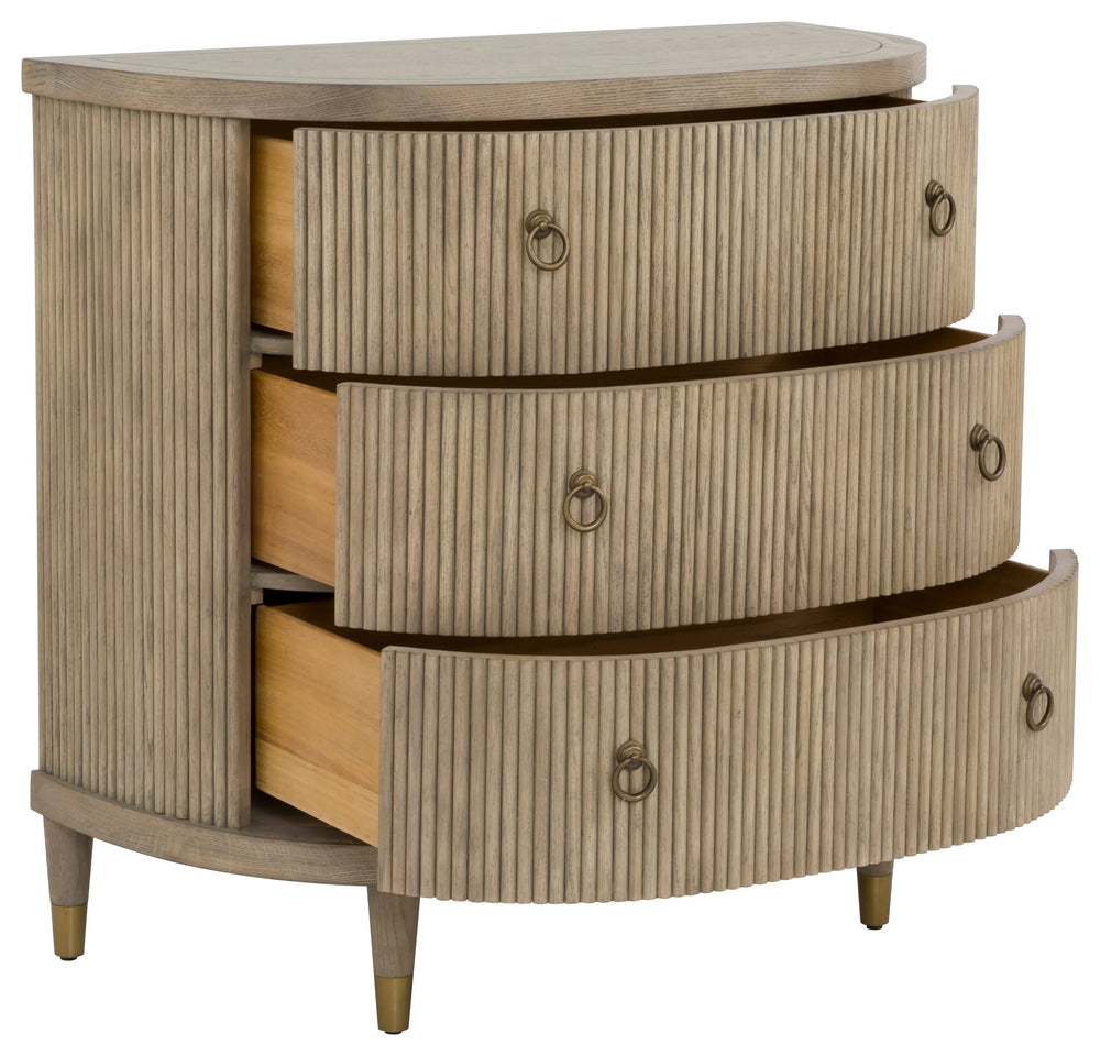 SwayLiving SwayLiving Everett Three Drawer Demilune Chest