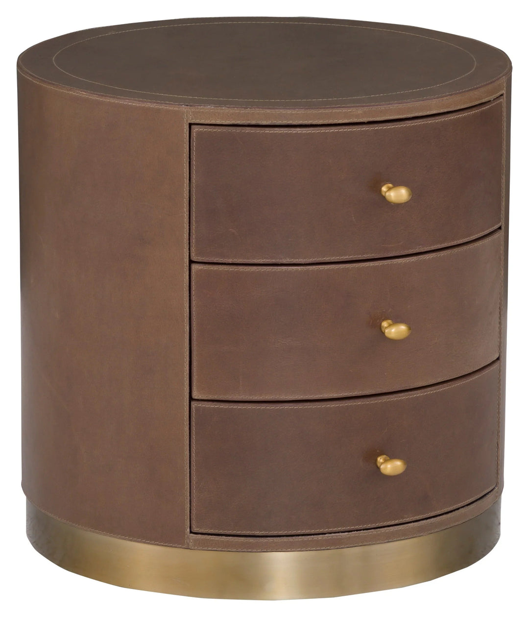 SwayLiving SwayLiving Dimitri Three Drawer Round End Table