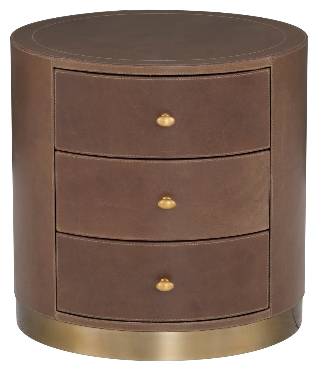 SwayLiving SwayLiving Dimitri Three Drawer Round End Table