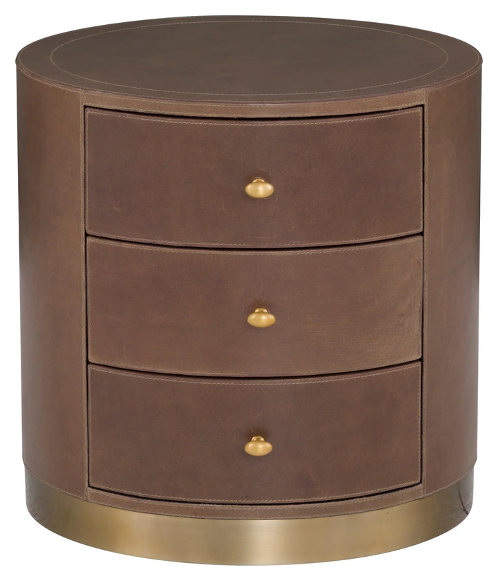 SwayLiving SwayLiving Dimitri Three Drawer Round End Table