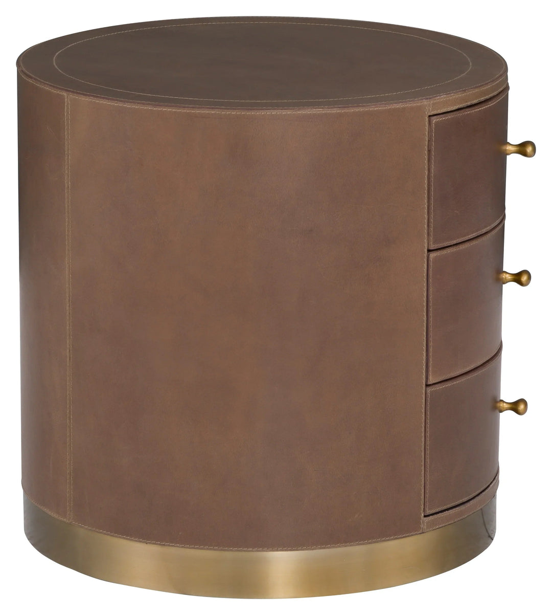 SwayLiving SwayLiving Dimitri Three Drawer Round End Table