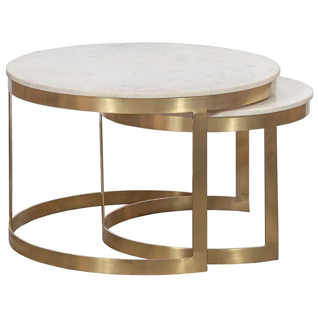 SwayLiving SwayLiving Sundries Stone Inlay Nesting Cocktail
