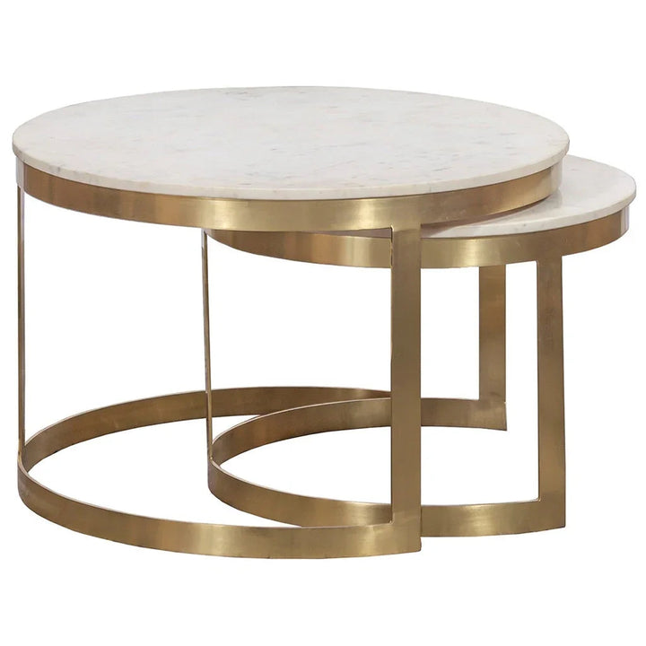 SwayLiving SwayLiving Sundries Stone Inlay Nesting Cocktail