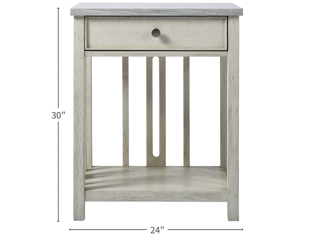 Stone Top Nightstand
