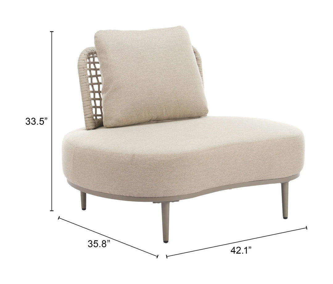 SwayLiving Ruhe Accent Chair Beige OUTDOOR CHAISE LOUNGES