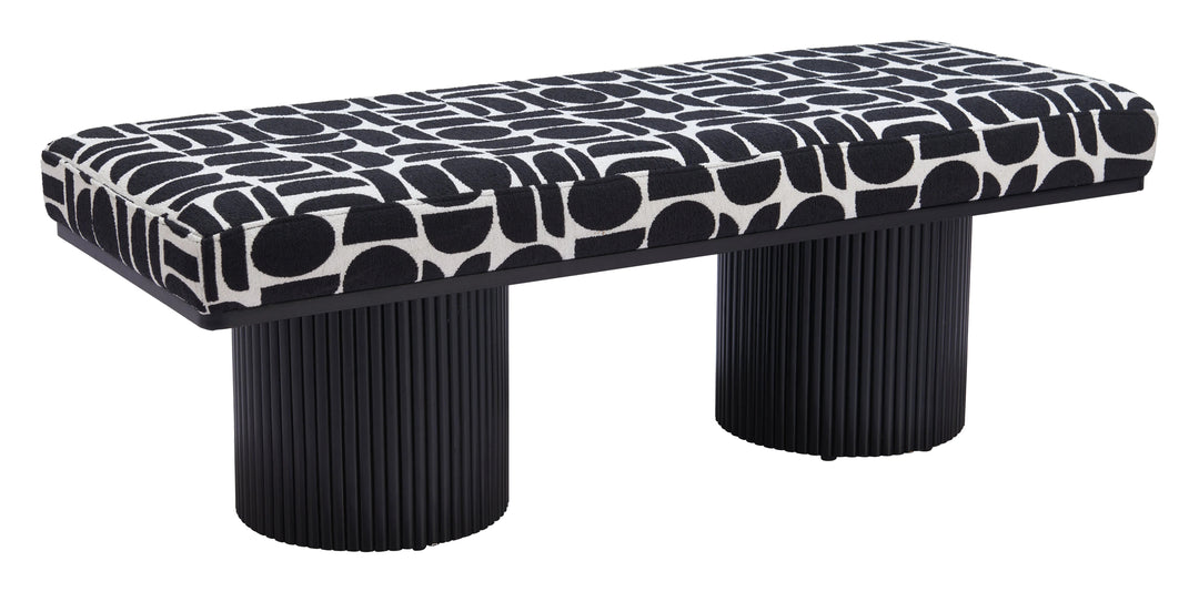 SwayLiving Botoia Bench Black & White BENCHES