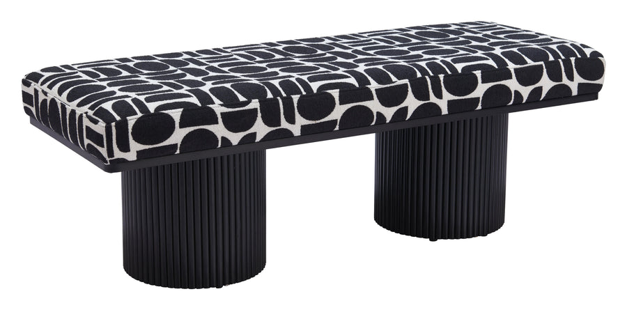 SwayLiving Botoia Bench Black & White BENCHES