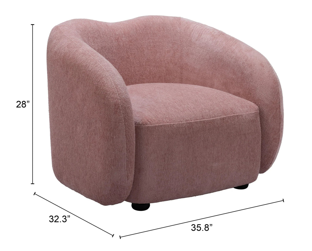 SwayLiving Tallin Accent Chair Mauve Pink ACCENT + LOUNGE CHAIRS