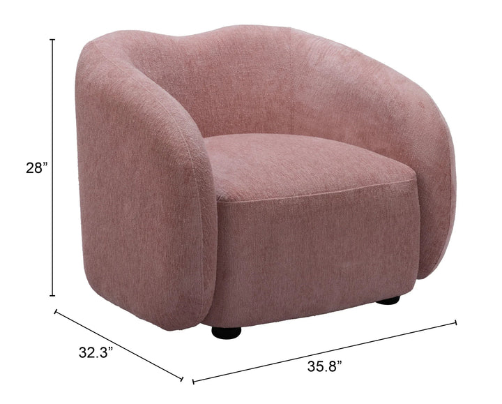 SwayLiving Tallin Accent Chair Mauve Pink ACCENT + LOUNGE CHAIRS