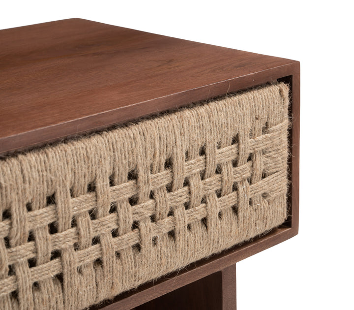 Amaria Nightstand Natural & Walnut