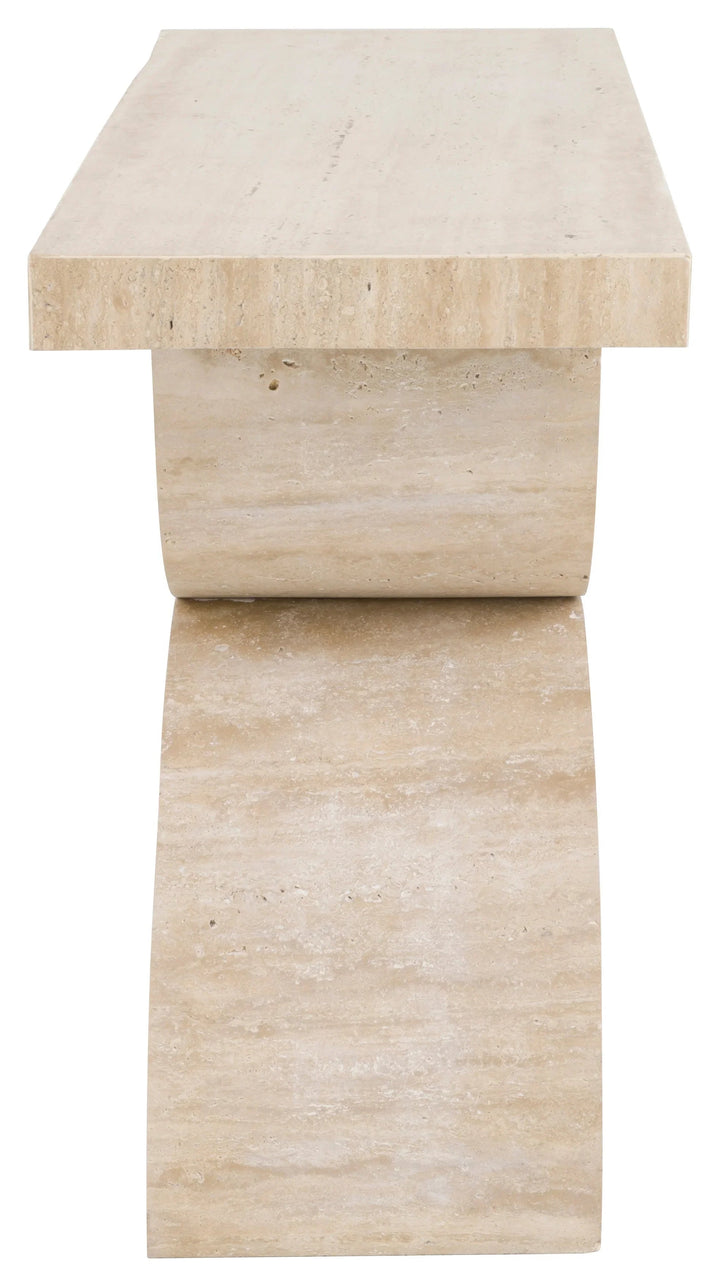 SwayLiving SwayLiving Tivoli Rectangular Travertine Console