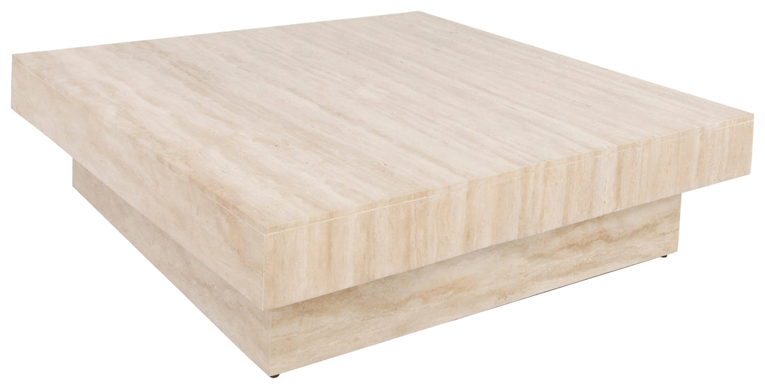 SwayLiving SwayLiving Tivoli Square Travertine Cocktail Table