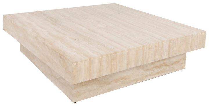 SwayLiving SwayLiving Tivoli Square Travertine Cocktail Table