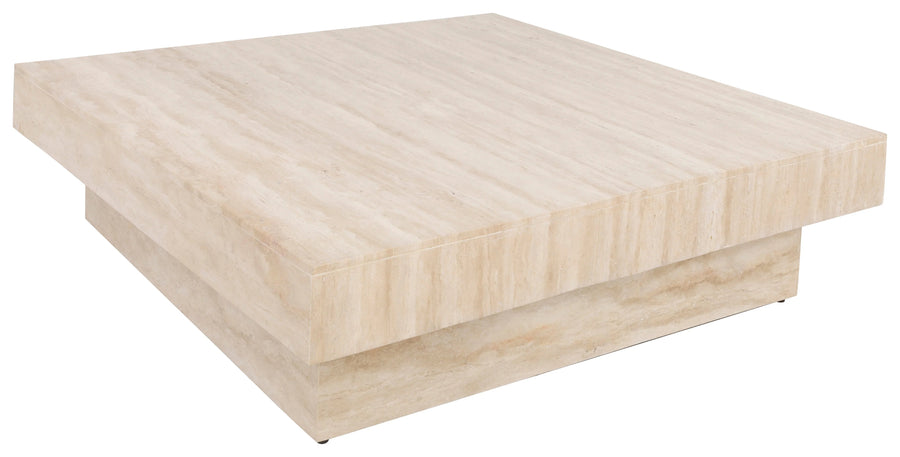 SwayLiving SwayLiving Tivoli Square Travertine Cocktail Table