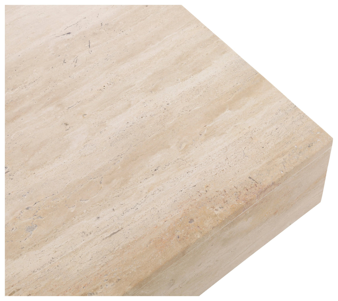 SwayLiving SwayLiving Tivoli Square Travertine Cocktail Table