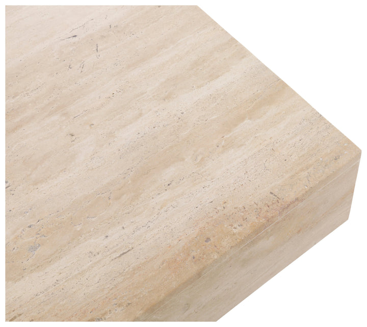 SwayLiving SwayLiving Tivoli Square Travertine Cocktail Table