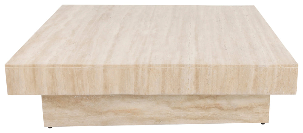 SwayLiving SwayLiving Tivoli Square Travertine Cocktail Table