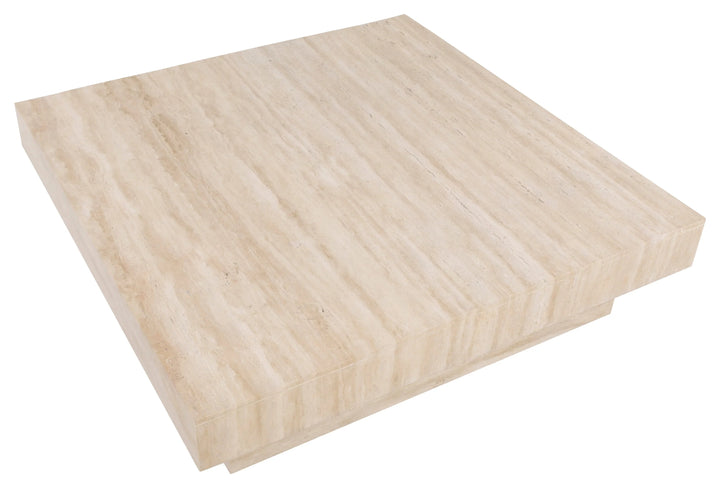 SwayLiving SwayLiving Tivoli Square Travertine Cocktail Table