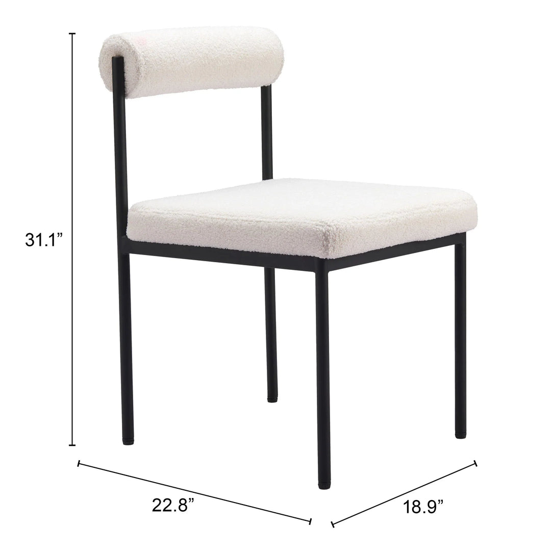 SwayLiving Livorno Dining Chair Ivory - Set of 2 DINING CHAIRS