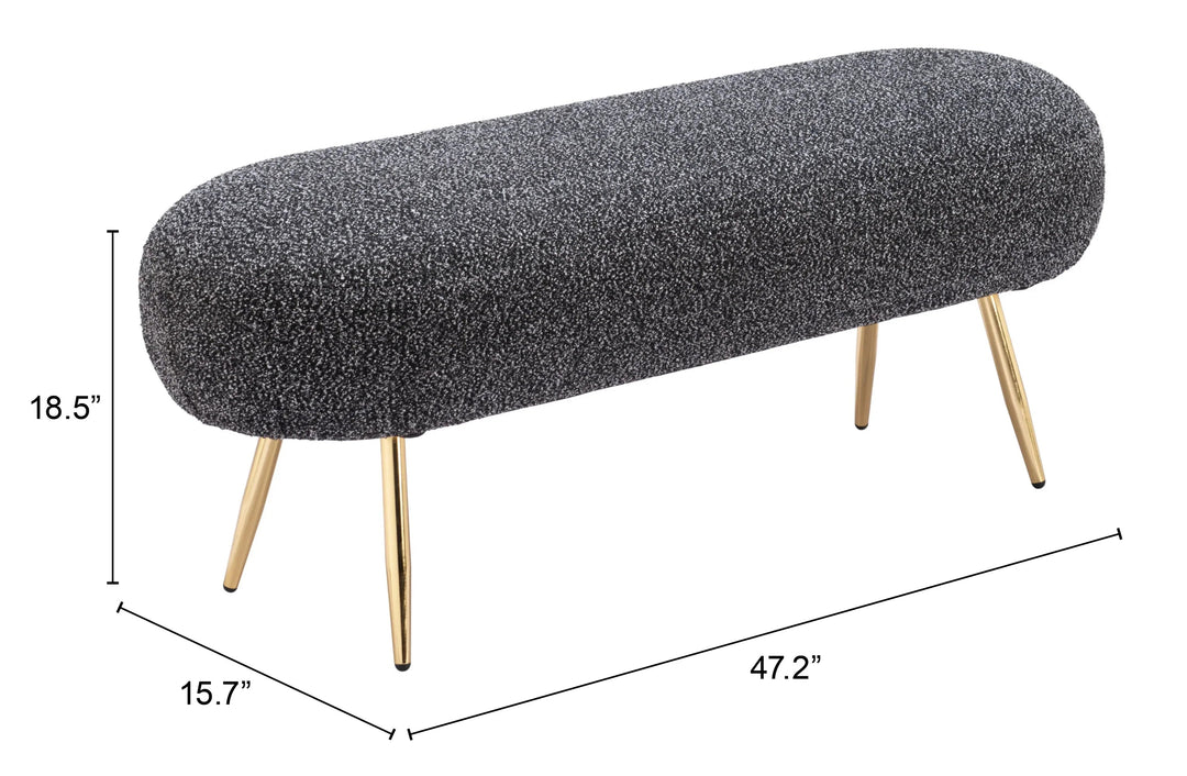 SwayLiving Creek Bench Glitter Black BENCHES