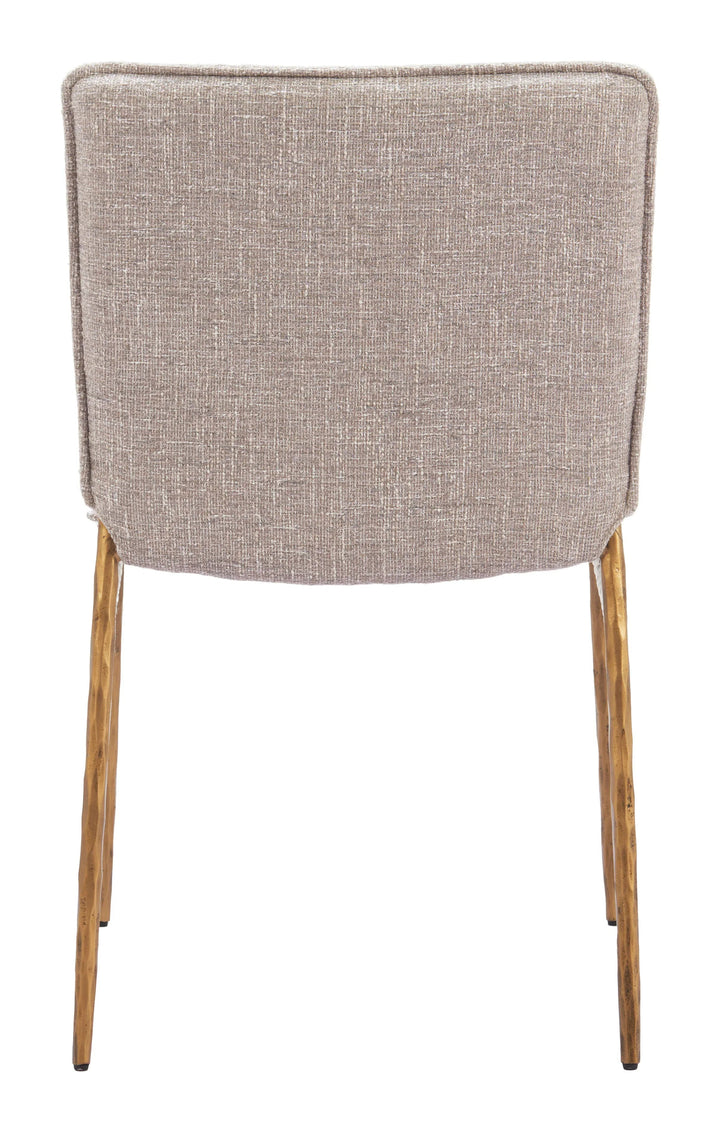 SwayLiving Nordvest Dining Chair Beige & Gold - Set of 2 DINING CHAIRS
