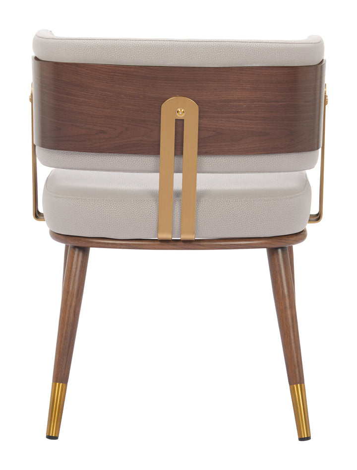 Brew Dining Chair Beige & Walnut
