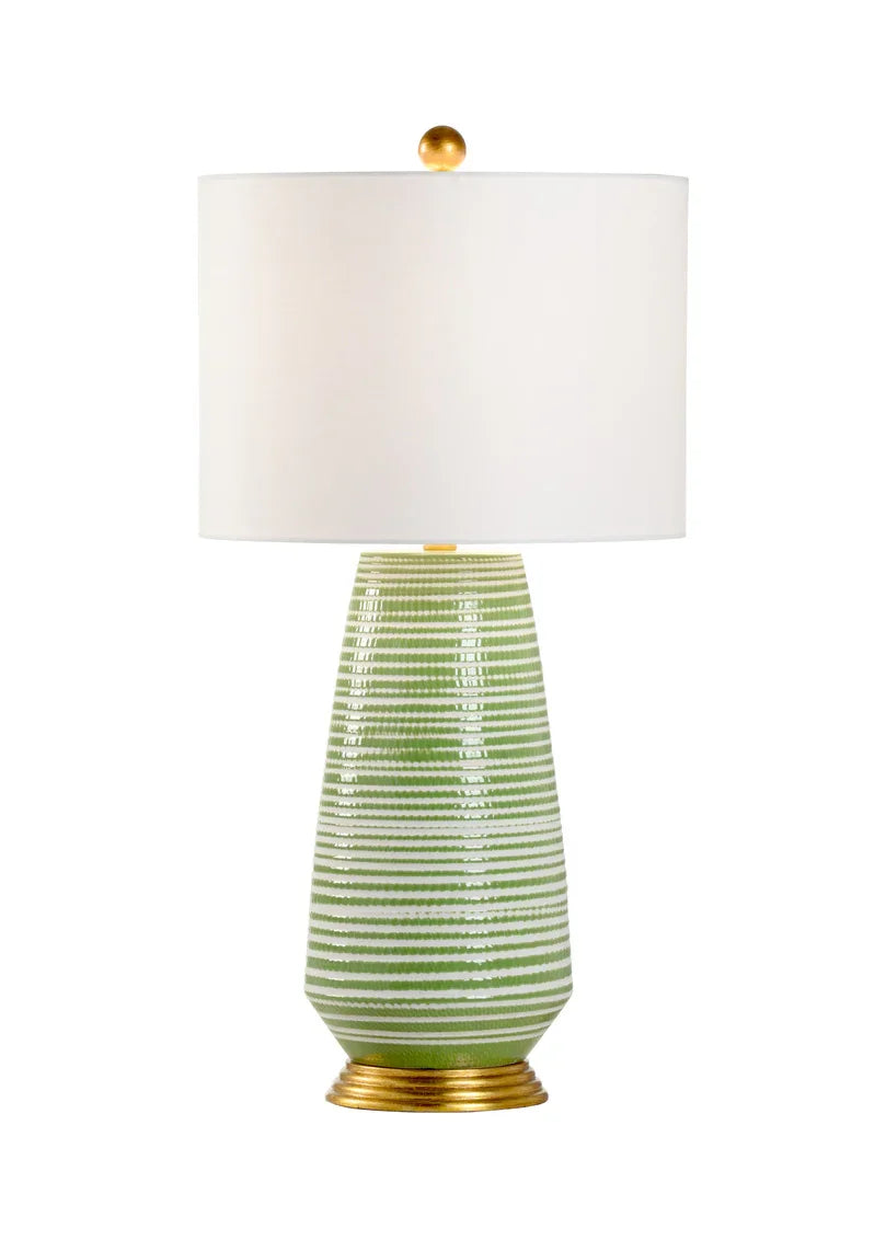 Green/White Glaze/Antique Gold Leaf