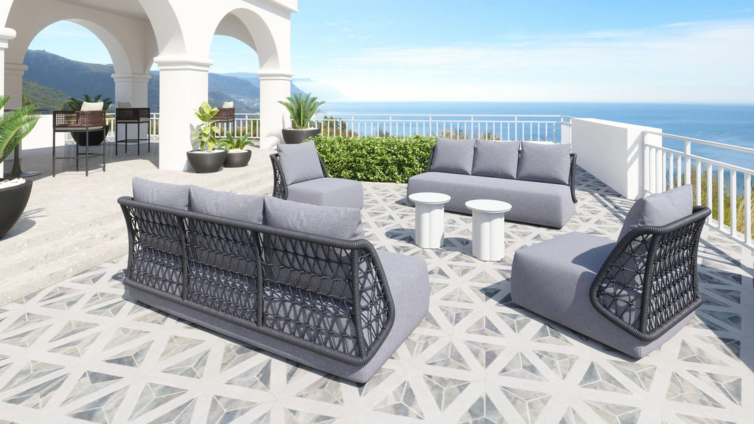 SwayLiving Mekan Accent Chair Gray OUTDOOR CHAISE LOUNGES