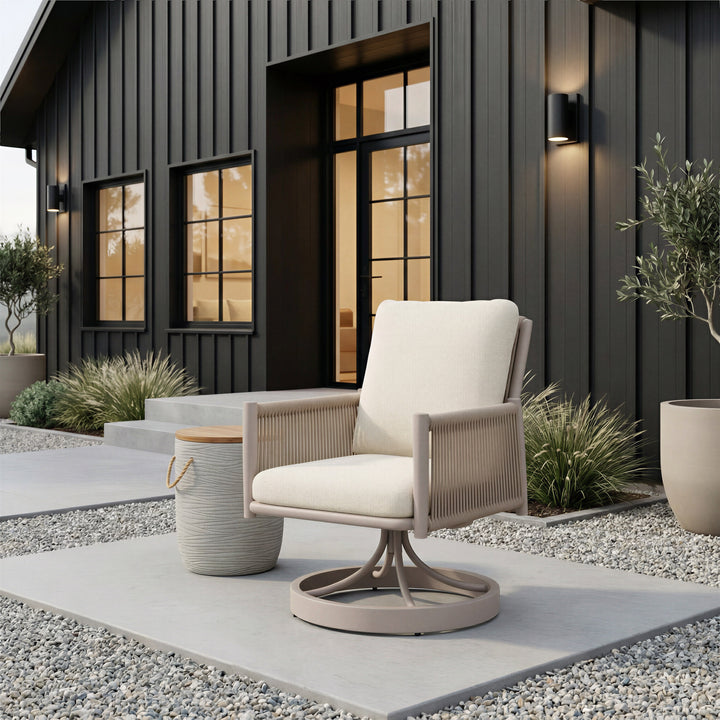 Rivan Swivel Dining Chair Beige