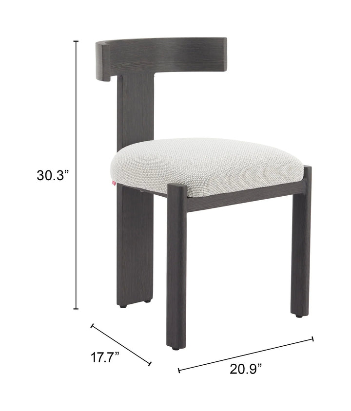 SwayLiving Tiana Dining Chair Black & Beige - Set of 2 DINING CHAIRS