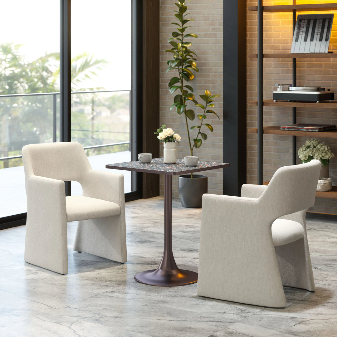 SwayLiving Minet Dining Chair Linen White - Set of 2 DINING CHAIRS