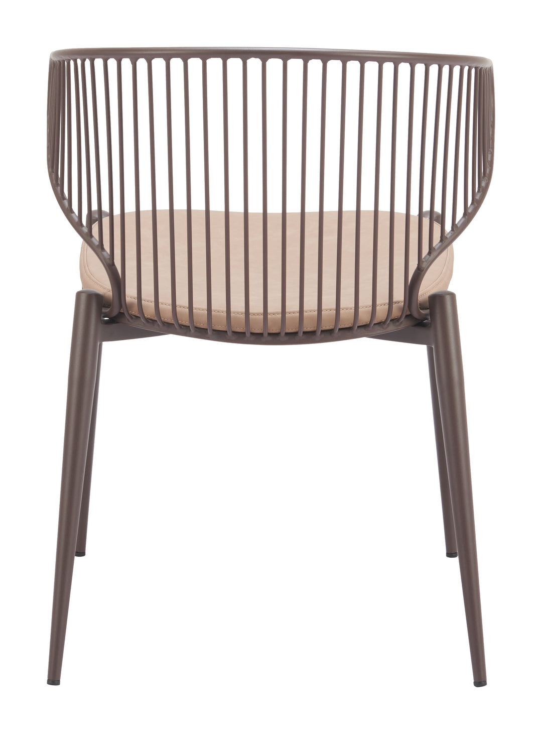 Silues Dining Chair (Set of 2) Taupe & Brown
