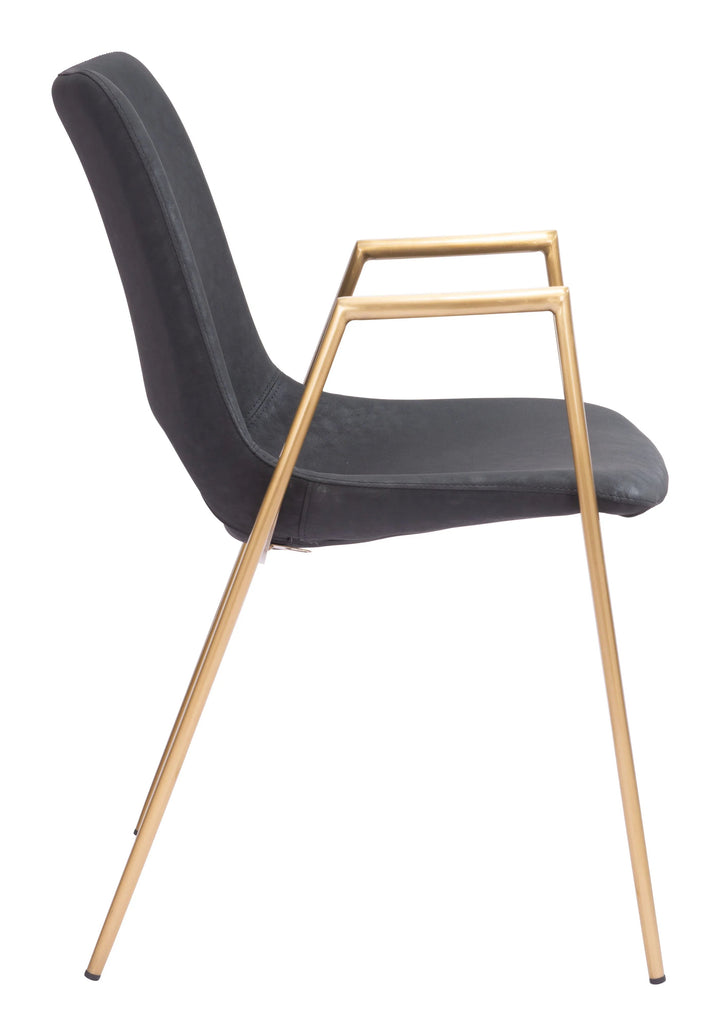 SwayLiving Desi Dining Chair (Set of 2) Black & Gold DINING CHAIRS